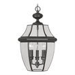 Beaumont Lane 3 Light Outdoor Chain Hang in Black
