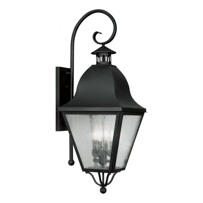 Beaumont Lane 4 Light Outdoor Wall Lantern in Black