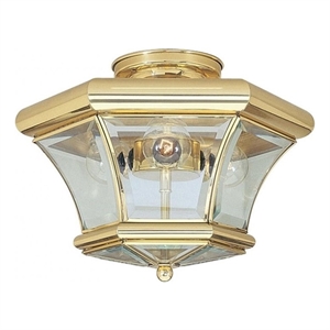 Beaumont Lane 3 Light Ceiling Mount in Polished Brass
