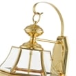 Beaumont Lane 3 Light Outdoor Wall Lantern in Polished Brass