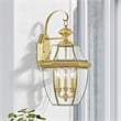 Beaumont Lane 3 Light Outdoor Wall Lantern in Polished Brass