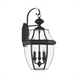 Beaumont Lane 3 Light Outdoor Wall Lantern in Black