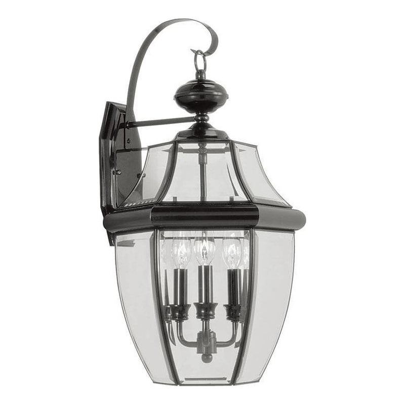 Beaumont Lane 3 Light Outdoor Wall Lantern in Black
