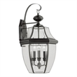 Beaumont Lane 3 Light Outdoor Wall Lantern in Black