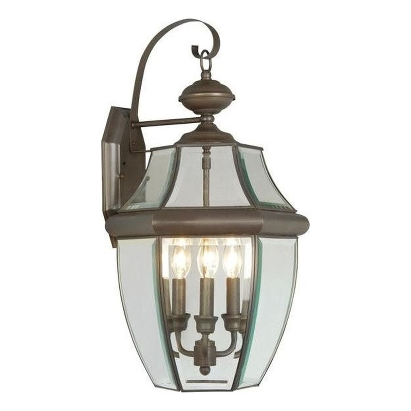 Beaumont Lane 3 Light Outdoor Wall Lantern in Bronze