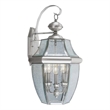 Beaumont Lane 3 Light Outdoor Wall Lantern in Brushed Nickel