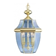 Beaumont Lane 3 Light Outdoor Chain Hang in Polished Brass
