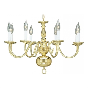 Beaumont Lane 8 Light Chandelier in Polished Brass