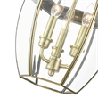 Beaumont Lane 3 Light Outdoor Wall Lantern in Antique Brass