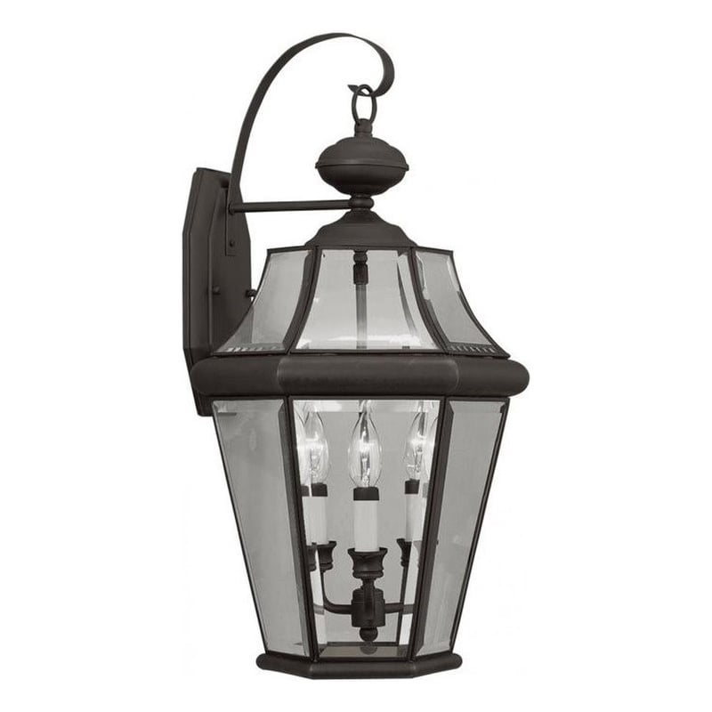 Beaumont Lane 3 Light Outdoor Wall Lantern in Bronze