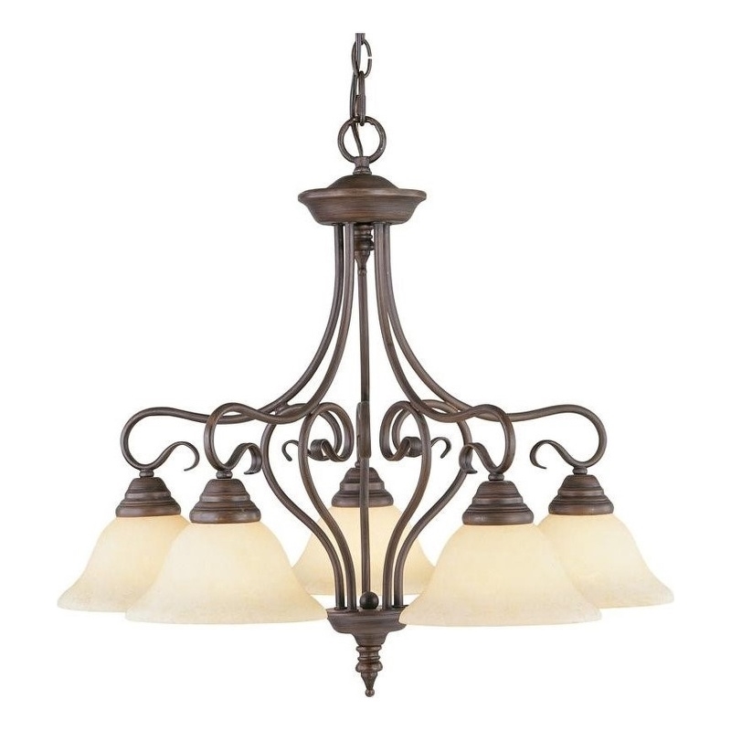 Beaumont Lane 5 Light Chandelier in Imperial Bronze
