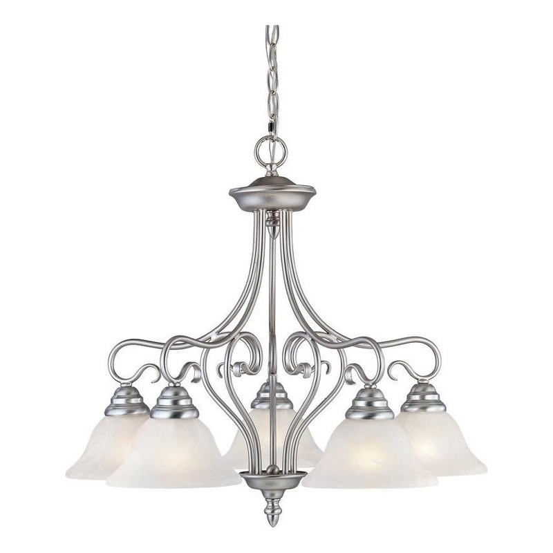 Beaumont Lane 5 Light Chandelier in Brushed Nickel