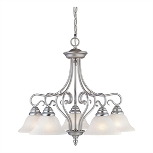 Beaumont Lane 5 Light Chandelier in Brushed Nickel