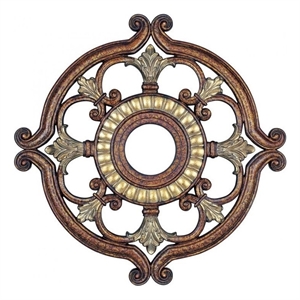 Beaumont Lane Ceiling Medallion in Palacial Bronze with Gilded Accents