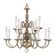 Beaumont Lane 12 Light Chandelier in Antique Brass