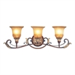 Beaumont Lane 3 Light Bath Light in Verona Bronze and Aged Gold Leaf