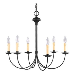 Beaumont Lane 6 Light Chandelier in Black