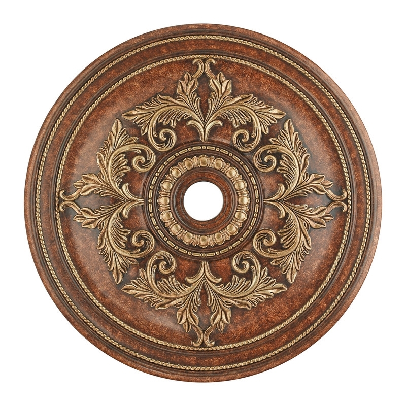 Beaumont Lane Ceiling Medallion in Verona Bronze and Aged Gold Leaf