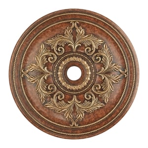 Beaumont Lane Ceiling Medallion in Verona Bronze and Aged Gold Leaf