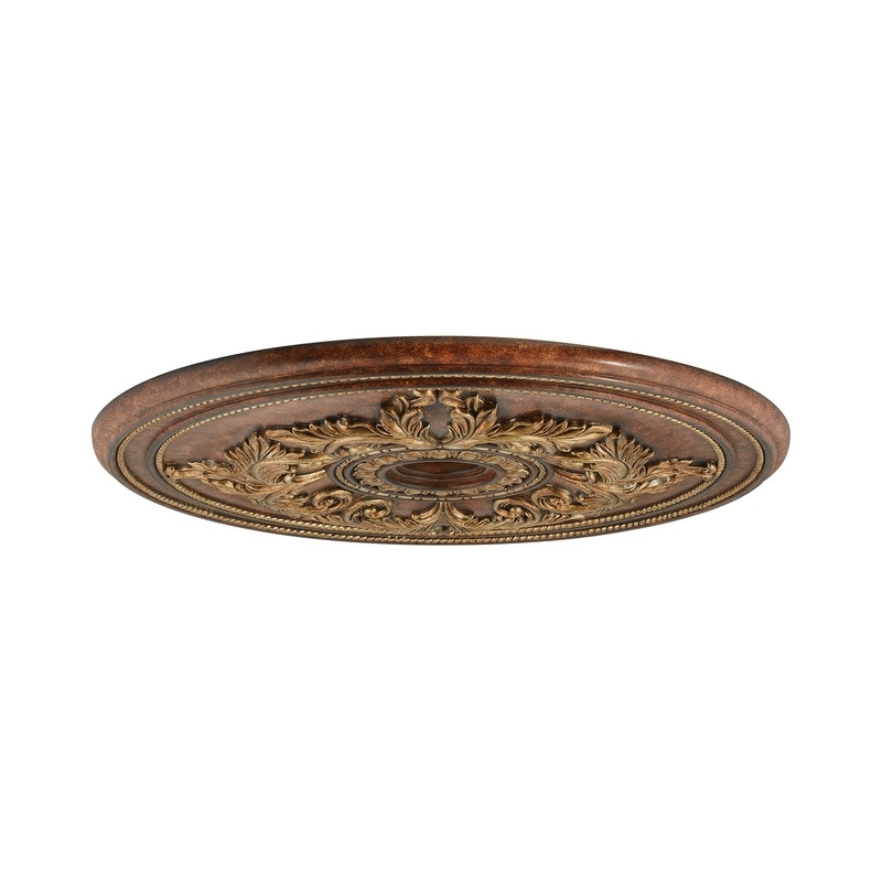 Beaumont Lane Ceiling Medallion in Verona Bronze and Aged Gold Leaf