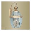 Beaumont Lane 4 Light Outdoor Wall Lantern in Polished Brass