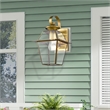 Beaumont Lane Outdoor Wall Lantern in Antique Brass
