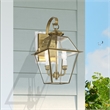 Beaumont Lane 2 Light Outdoor Wall Lantern in Antique Brass