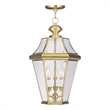 Beaumont Lane 3 Light Outdoor Chain Hang in Polished Brass