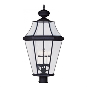 Beaumont Lane 4 Light Outdoor Post Head in Black
