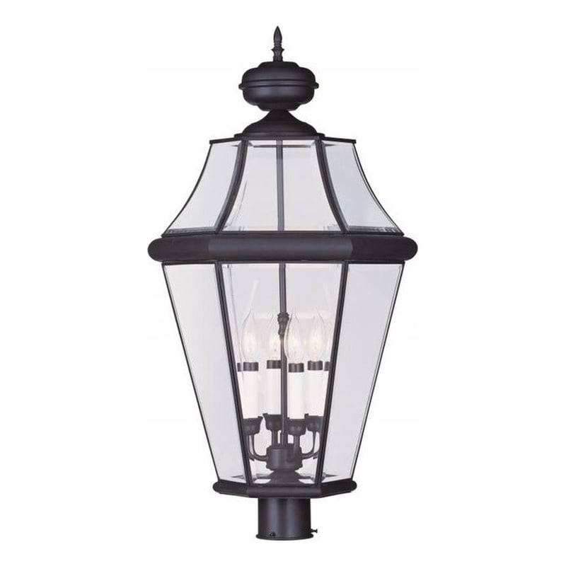 Beaumont Lane 4 Light Outdoor Post Head in Bronze