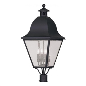Beaumont Lane 4 Light Outdoor Post Head in Black