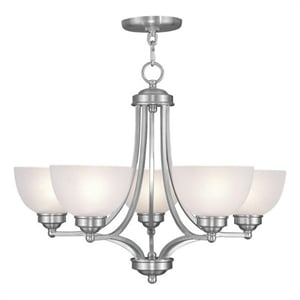 Beaumont Lane 5 Light Chandelier in Brushed Nickel