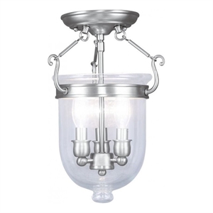 Beaumont Lane 3 Light Ceiling Mount in Brushed Nickel