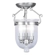 Beaumont Lane 3 Light Ceiling Mount in Brushed Nickel