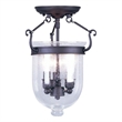 Beaumont Lane 3 Light Ceiling Mount in Bronze