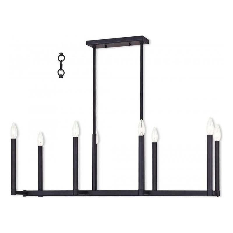 Beaumont Lane 8 Light Linear Chandelier in Bronze