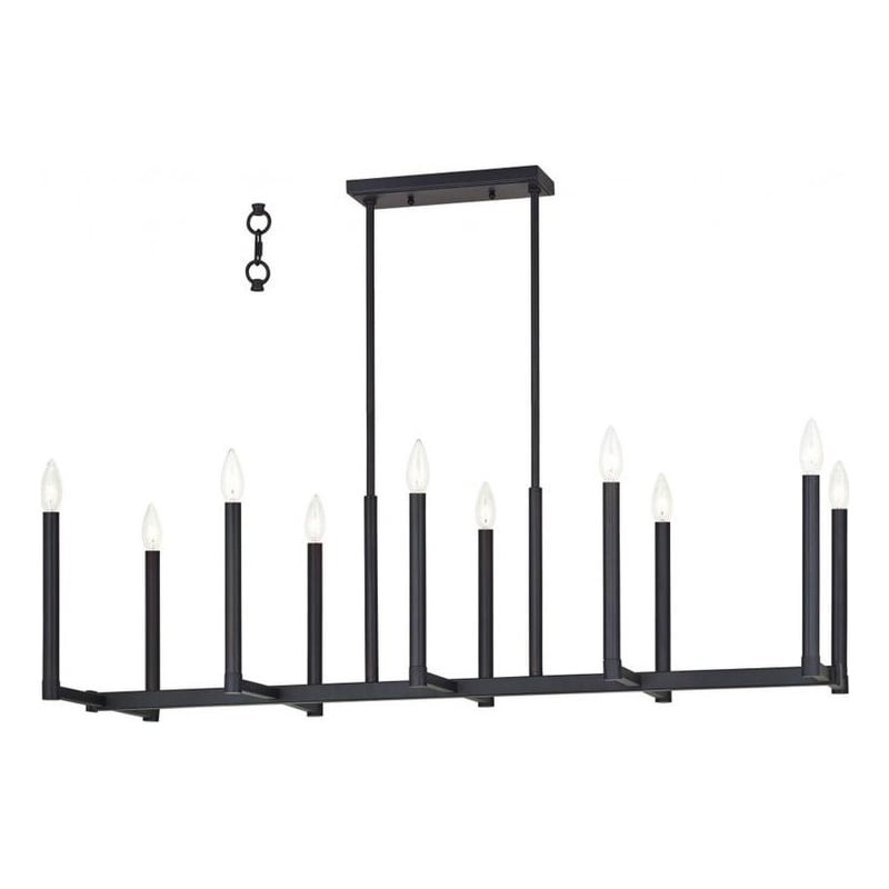 Beaumont Lane 10 Light Linear Chandelier in Bronze