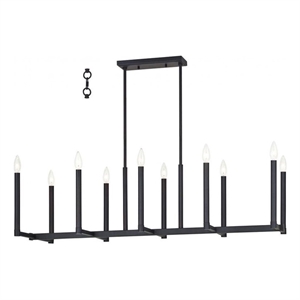 Beaumont Lane 10 Light Linear Chandelier in Bronze