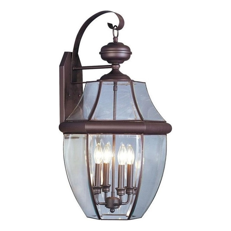 Beaumont Lane 4 Light Outdoor Wall Lantern in Bronze