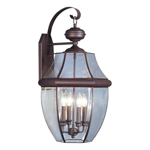 Beaumont Lane 4 Light Outdoor Wall Lantern in Bronze