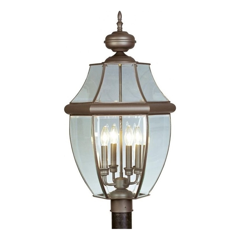 Beaumont Lane 4 Light Outdoor Post Head in Bronze