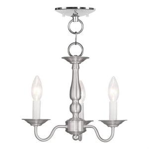 Beaumont Lane 3 Light Convertible Ceiling Mount in Brushed Nickel