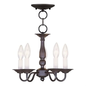 Beaumont Lane 5 Light Convertible Ceiling Mount in Bronze