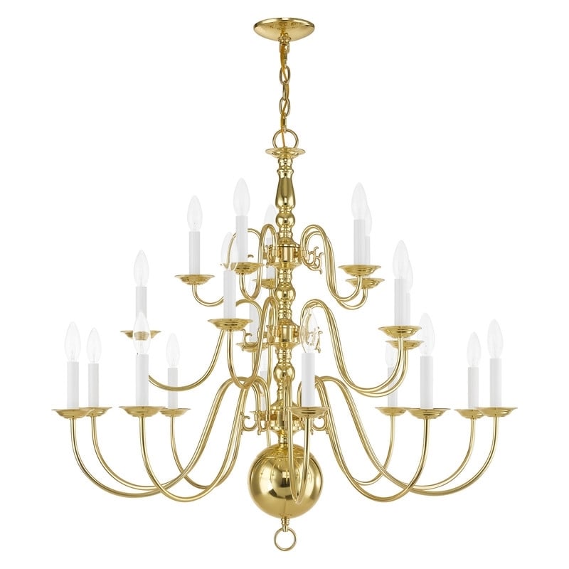 Beaumont Lane 20 Light Chandelier in Polished Brass