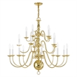 Beaumont Lane 20 Light Chandelier in Polished Brass