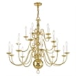 Beaumont Lane 20 Light Chandelier in Polished Brass