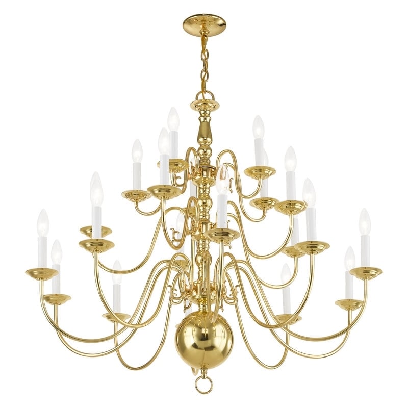Beaumont Lane 20 Light Chandelier in Polished Brass