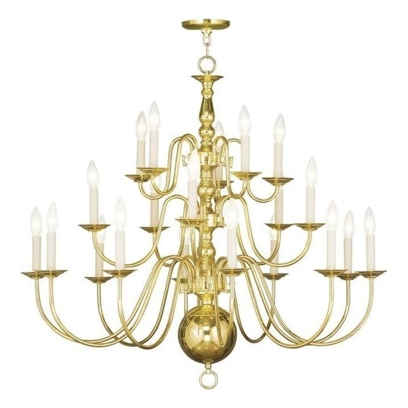 Beaumont Lane 20 Light Chandelier in Polished Brass