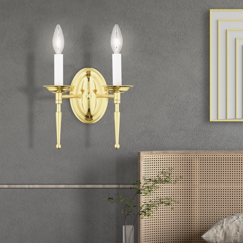 Beaumont Lane 2 Light Wall Sconce in Polished Brass