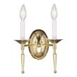 Beaumont Lane 2 Light Wall Sconce in Polished Brass